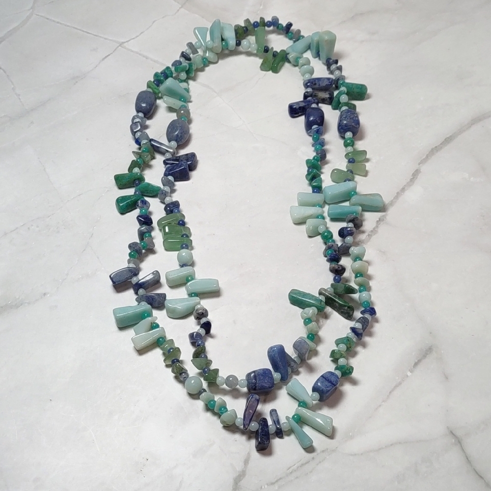 Artisan Crafted Gemstone Nugget Necklace